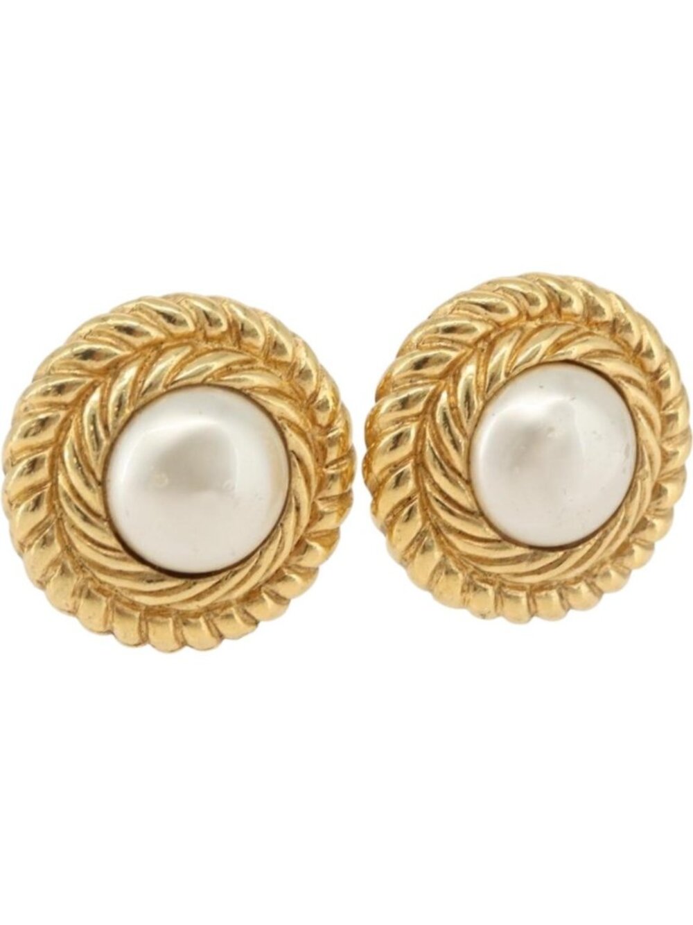 CHANEL Earring metal Gold CC